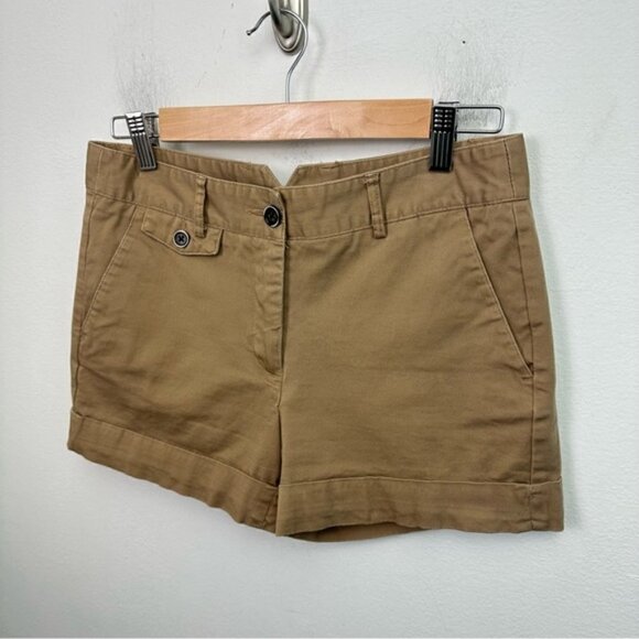 Zara Brown Mid Rise Relaxed Short Shorts Size Small - Picture 2 of 5